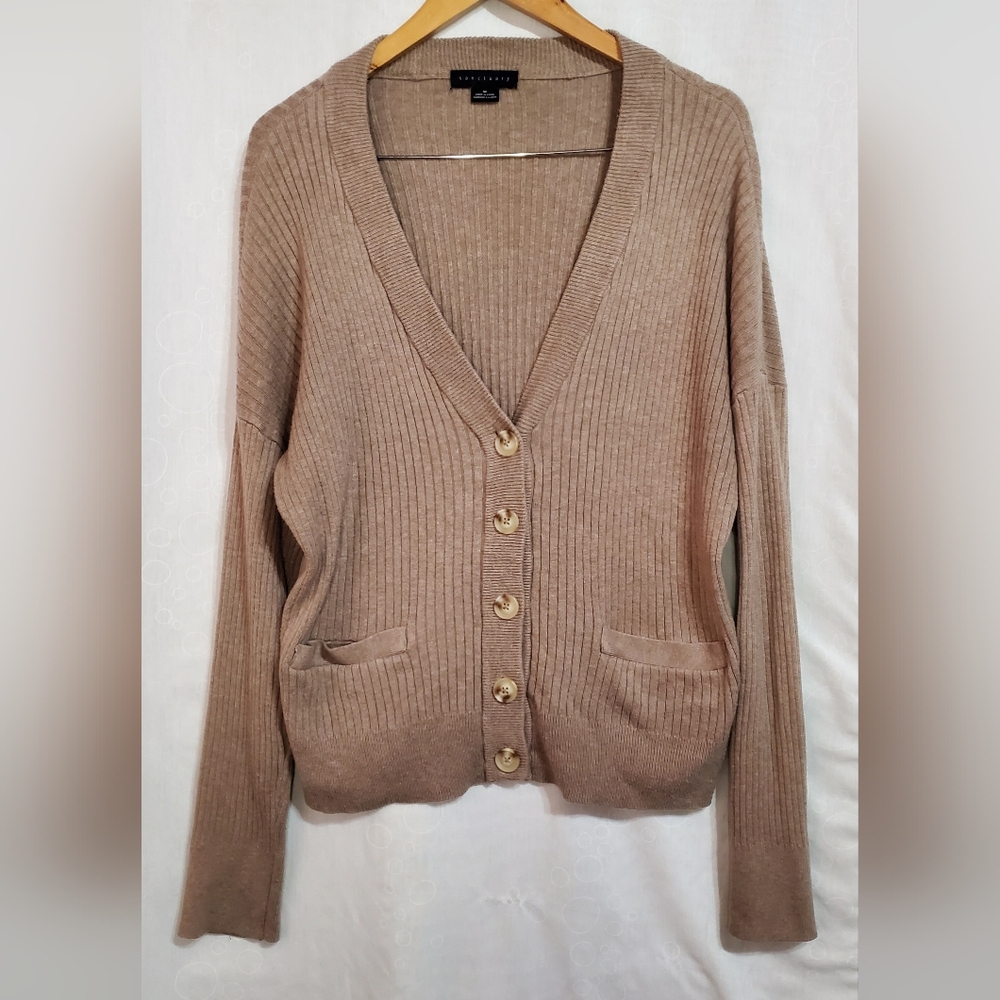 Sanctuary Women's Beige Button-Up Cardigan - Picture 2 of 3